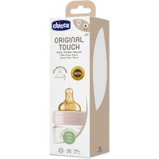 CHICCO BIBERON ORIGINAL 240ML VETRO 1 FORO 1 FORO GIRL CON TETTARELLA IN CAUCCIU'