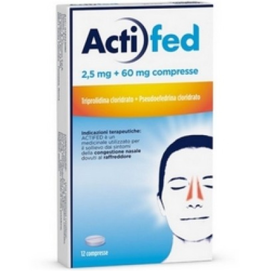 ACTIFED 12 COMPRESSE 2,5 MG + 60 MG