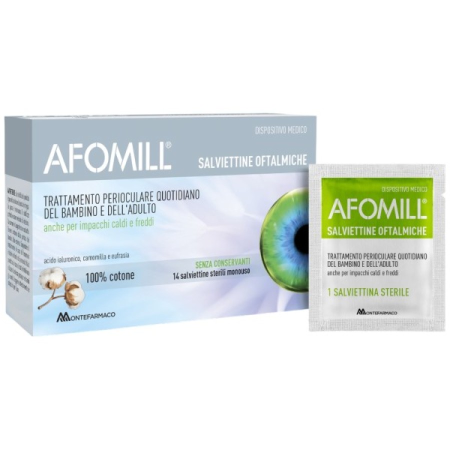 AFOMILL SALVIETTINE OFTALMICHE 14 PEZZI