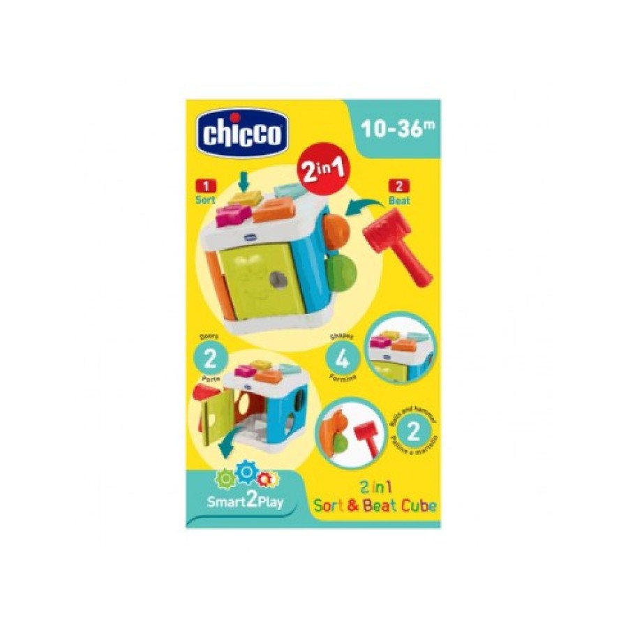 CHICCO GIOCO 2 IN 1 CUBO INCASTRA & MARTELLA