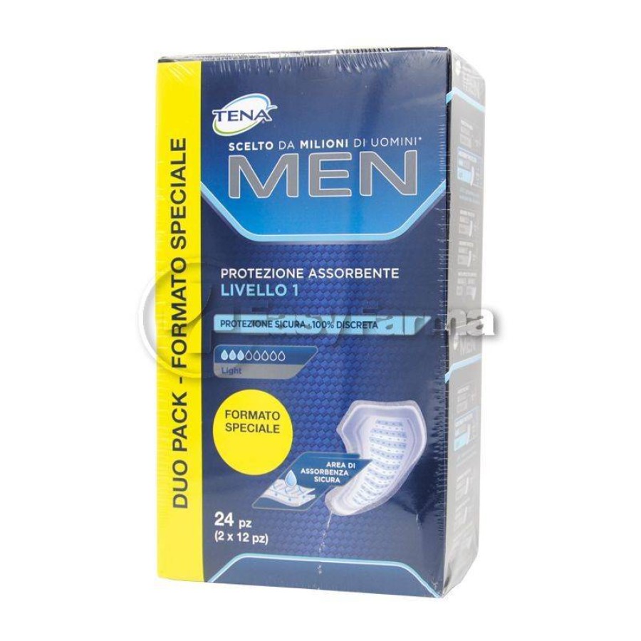 ASSORBENTE INCONTINENZA LEGGERA TENA MEN LIVELLO 1 DUOPACK 2 X 12 PEZZI