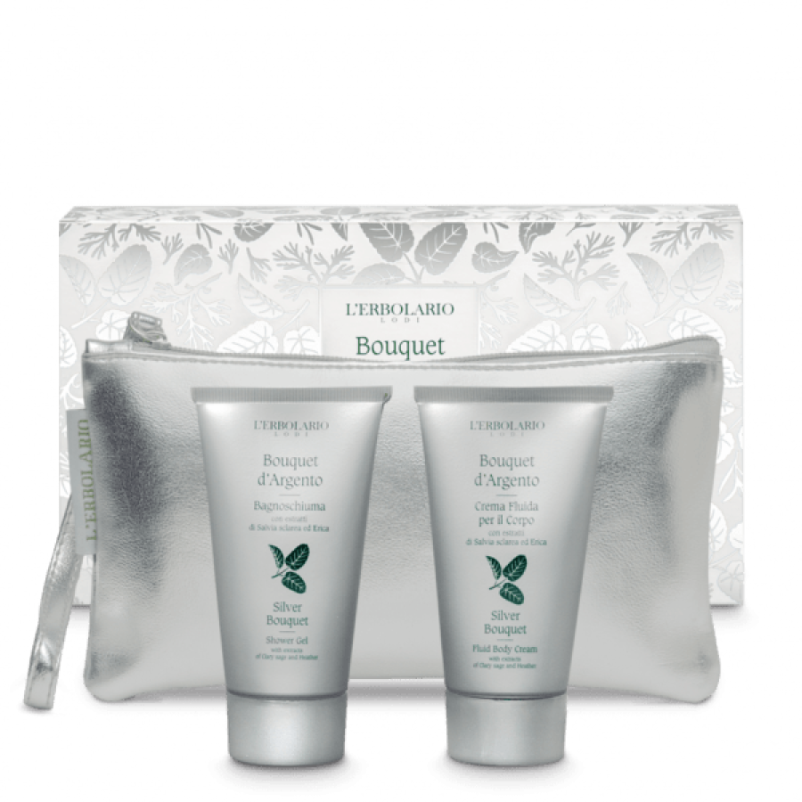 BOUQUET D'ARGENTO BEAUTY BAGNOSCHIUMA DA 75 ML CREMA FLUIDA PER IL CORPO DA 75 ML EDIZIONE LIMITATA
