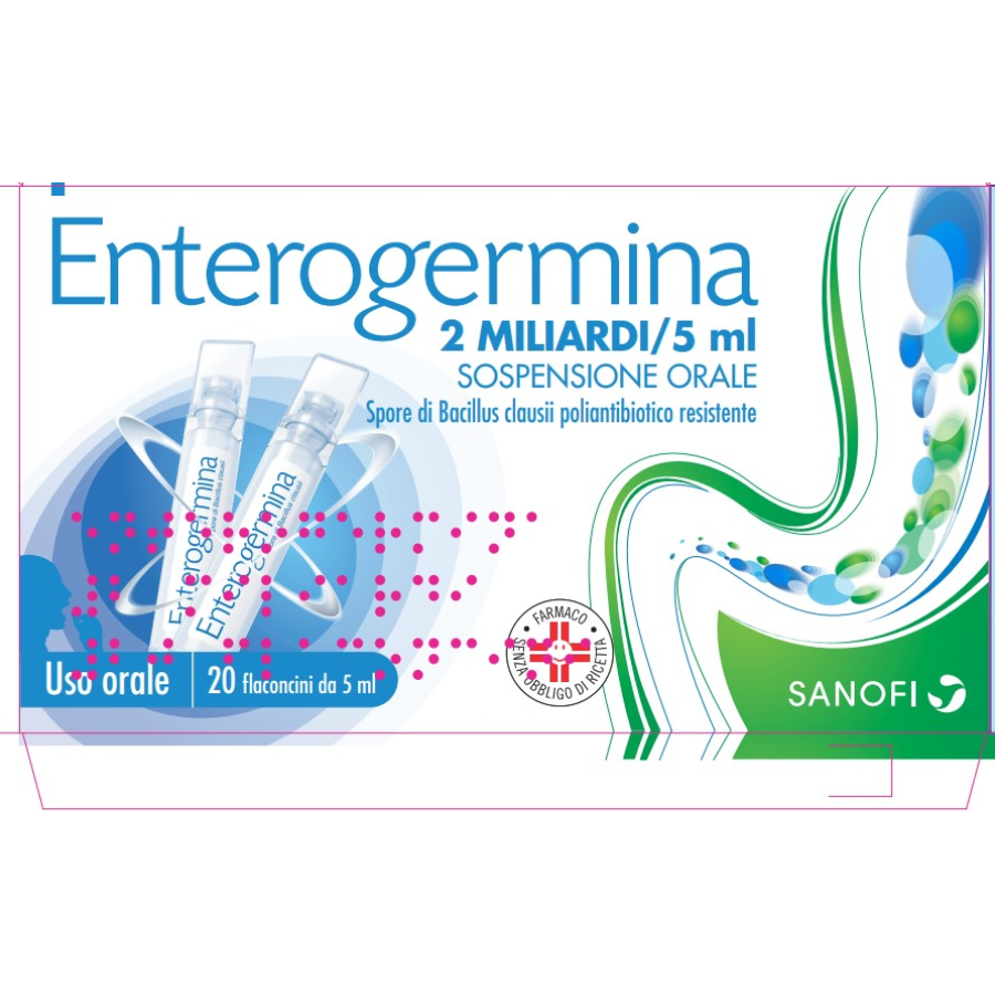 ENTEROGERMINA 20 FLACONCINI 2 MILIARDI / 5 ML