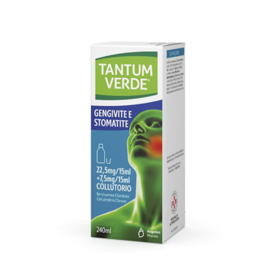 TANTUM VERDE BOCCA COLLUTTORIO 240 ML 22,5 + 7,5 MG