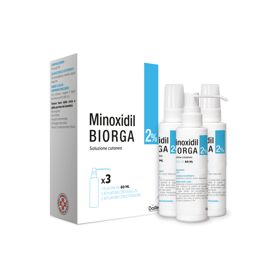 MINOXIDIL BIORGA*SOL CUT 3FL2% MINOXIDIL BIORGA*SOL CUT 3FL2%