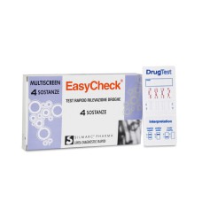 TEST RAPIDO SINGOLO O MULTIPLO PER RIVELAZIONE USO DI DROGHE STRIP EASYCHECK 4 SOST C