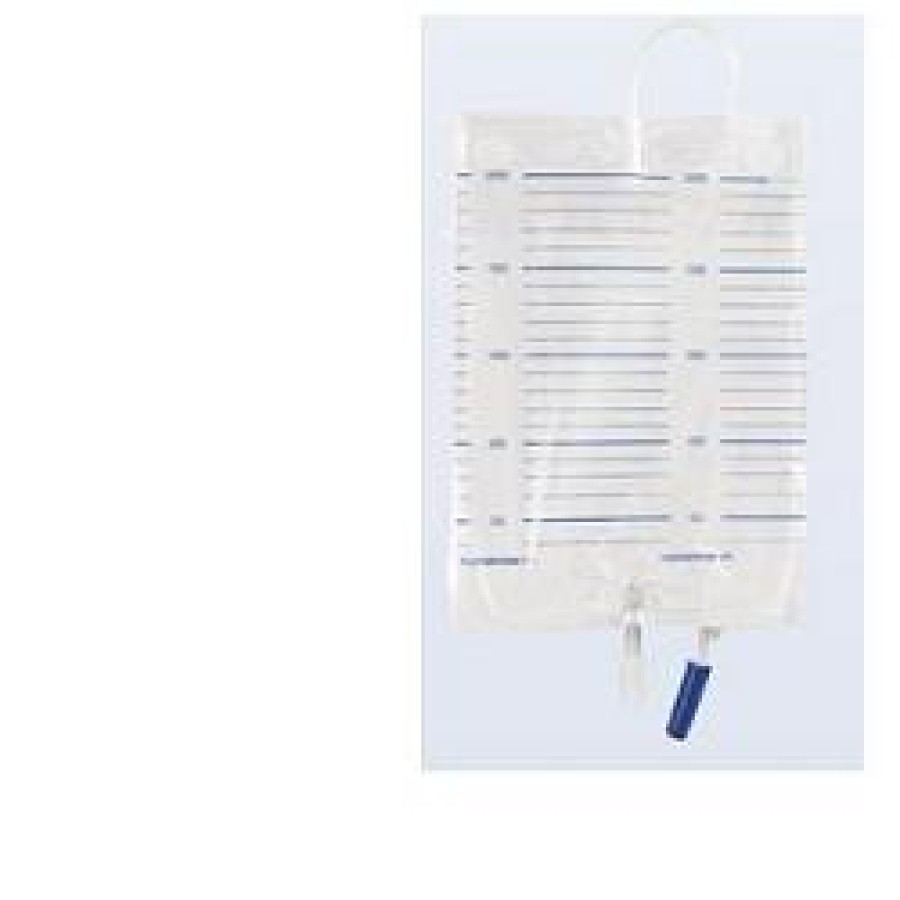 SACCA DA LETTO PER RACCOLTA URINA TUBO DI COLLEGAMENTO 130CM CON VALVOLA DI SCARICO CAPACITA' 2L 200 PEZZI