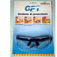 OCCHIALE DI PROTEZIONE LENTE INCOLORE MONOPEZZO CON RIPARO LATERALE ASTINE REGOLABILI OCCHIALE DI PROTEZIONE LENTE INCOLORE MONOPEZZO CON RIPARO LATERALE ASTINE REGOLABILI