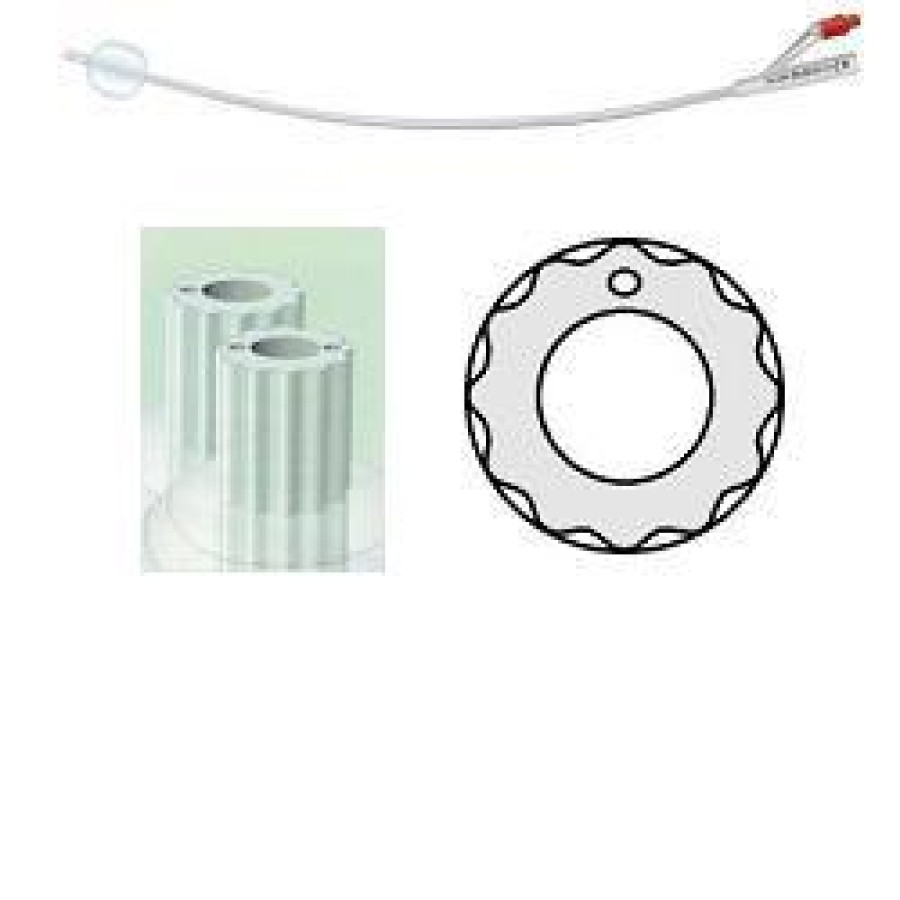 CATETERE VESCICALE IN SILICONE PROFILCATH PLUS SCANALATO 2 VIE CH12 LUNGHEZZA 31 CM PUNTA CILINDRICA 2 FORI CONTRAPPOSTI PALLONCINO 5 ML 1 PEZZO