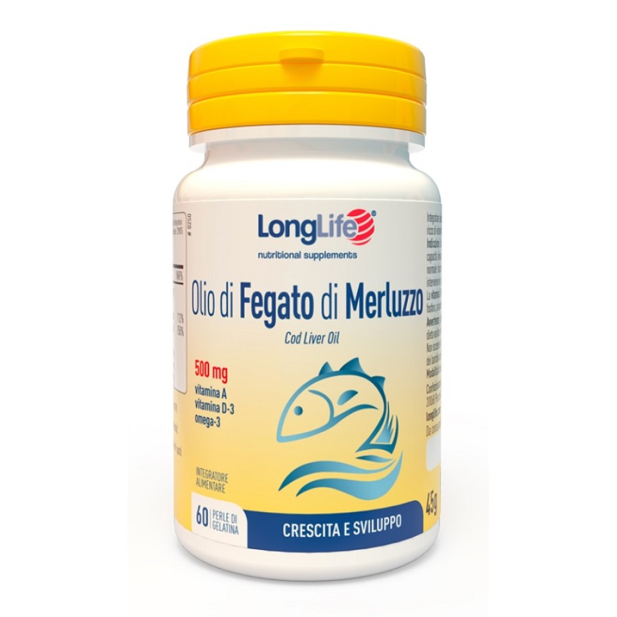 LONGLIFE OLIO FEGATO MERLUZZO 500 MG 60 PERLE