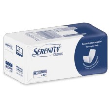 PANNOLONE PER INCONTINENZA FORMATO RETTANGOLARE SENZA BARRIERA SERENITY 30 PEZZI