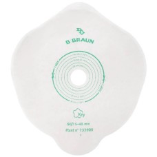 PLACCA PIANA FLEXIMA KEY 40 MM CON PROTETTORE CUTANEO IDROCOLLOIDALE E FLANGIA 5 PEZZI