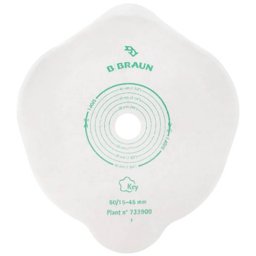 PLACCA PIANA FLEXIMA KEY 40 MM CON PROTETTORE CUTANEO IDROCOLLOIDALE E FLANGIA 5 PEZZI