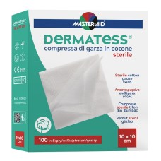 GARZA IDROFILA DERMATESS COT 10X10 100 PEZZI