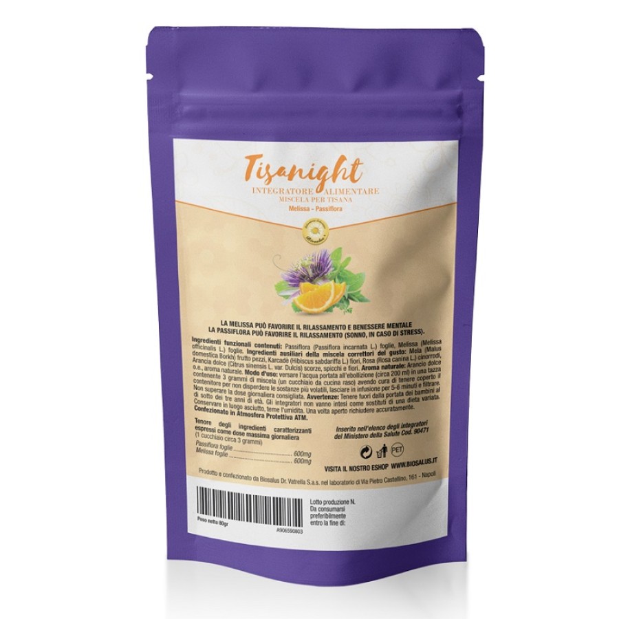 TISANIGHT MISCELA DI ERBE 80 G TAGLIO TISANA TISANIGHT MISCELA DI ERBE 80 G TAGLIO TISANA