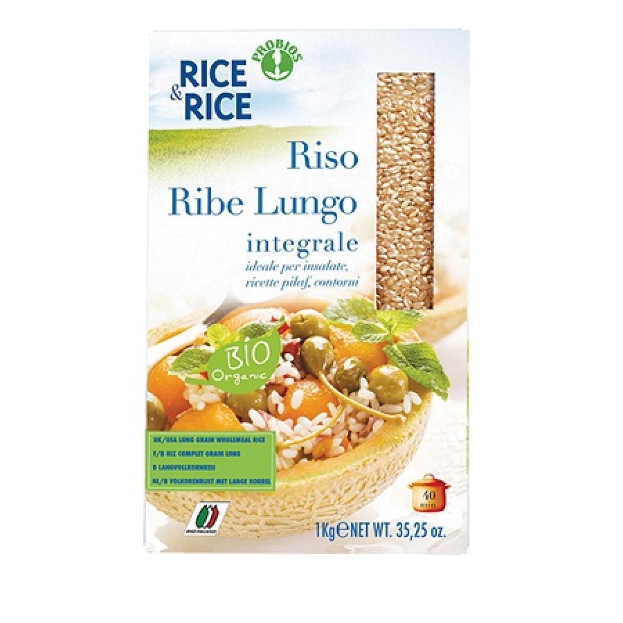 RICE&RICE RISO LUNGO RIBE INTEGRALE 1 KG