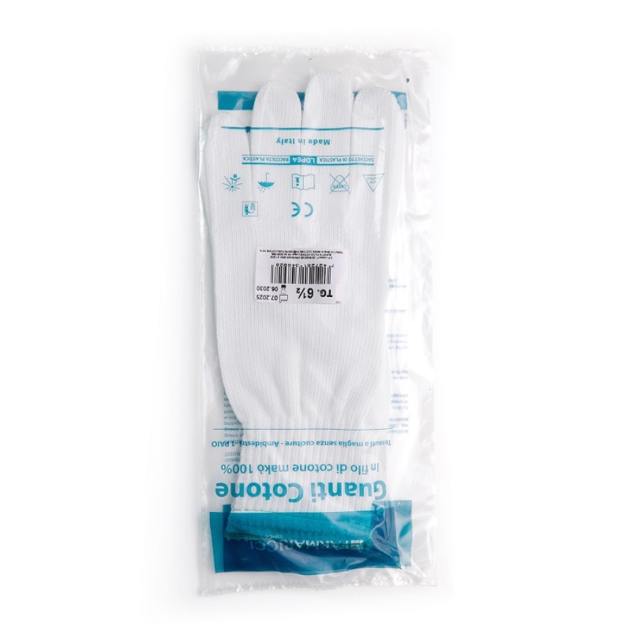 GUANTO CHIRURGICO COTONE FELPATO 6,5