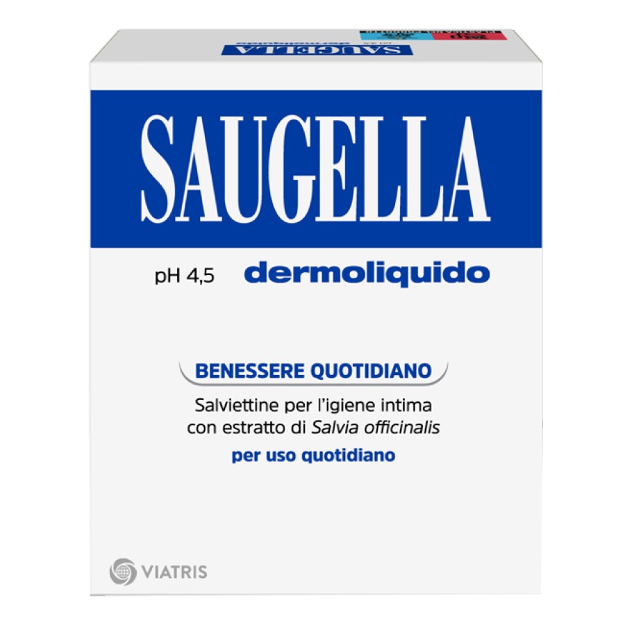 SAUGELLA DERMOLIQUIDO PH 4,5 SALVIETTINE IGIENE INTIMA BENESSERE QUOTIDIANO 10 PEZZI SAUGELLA DERMOLIQUIDO PH 4,5 SALVIETTINE IGIENE INTIMA BENESSERE QUOTIDIANO 10 PEZZI