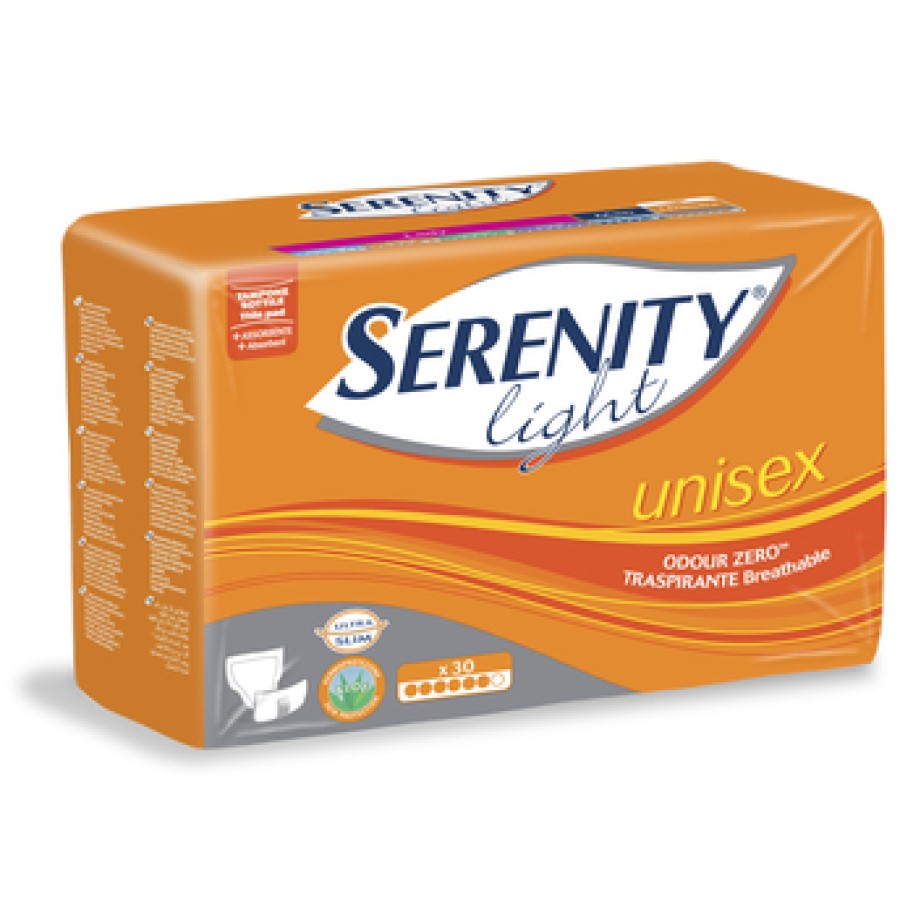 PANNOLONE PER INCONTINENZA SERENITY UNISEX 30 PEZZI PANNOLONE PER INCONTINENZA SERENITY UNISEX 30 PEZZI
