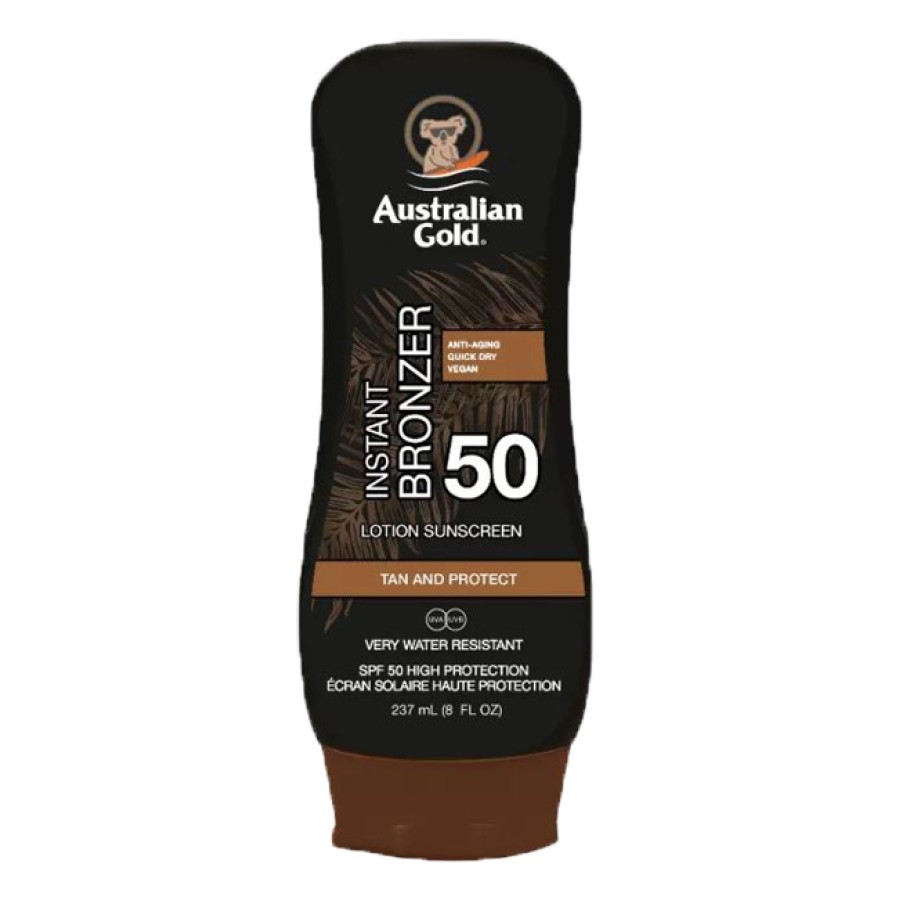 AUSTRALIAN GOLD SPF50 LOTION LOZIONE SOLARE CON BRONZER