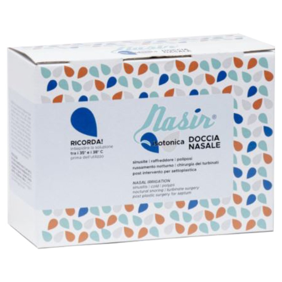 NASIR DOCCIA NASALE CON SOLUZIONE FISIOLOGICA ISOTONICA 10 SACCHE 250 ML + 1 BLISTER