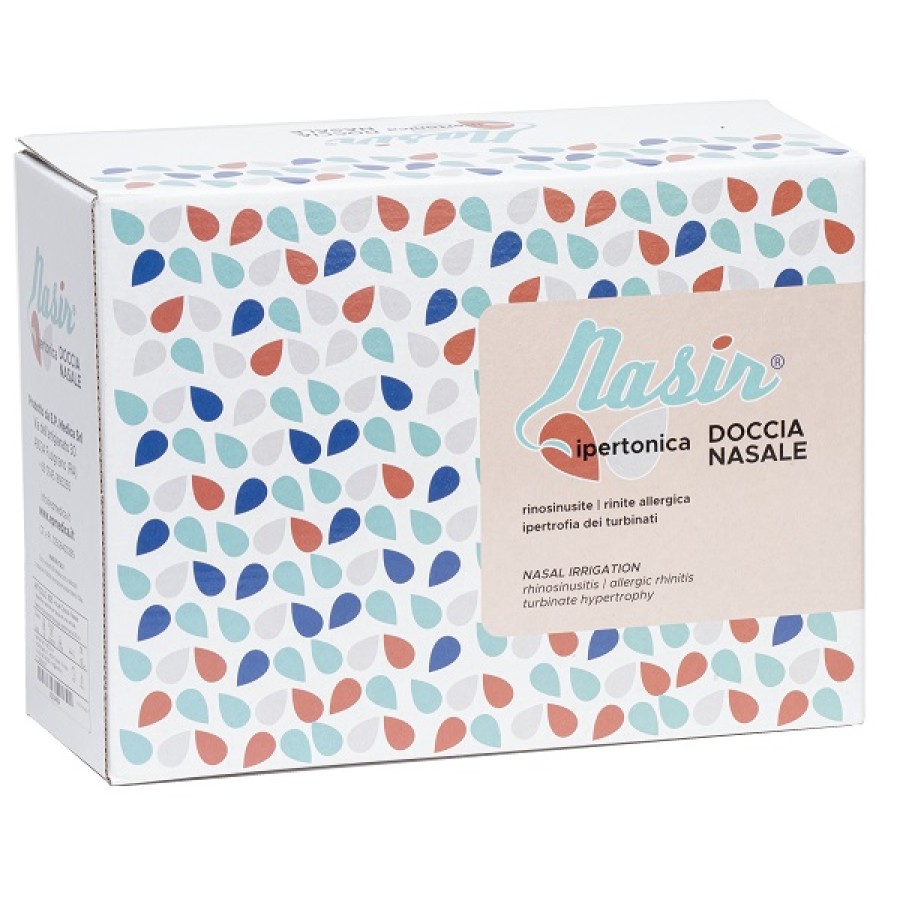 NASIR DOCCIA NASALE CON SOLUZIONE FISIOLOGICA IPERTONICA 8 SACCHE 250 ML + 1 BLISTER