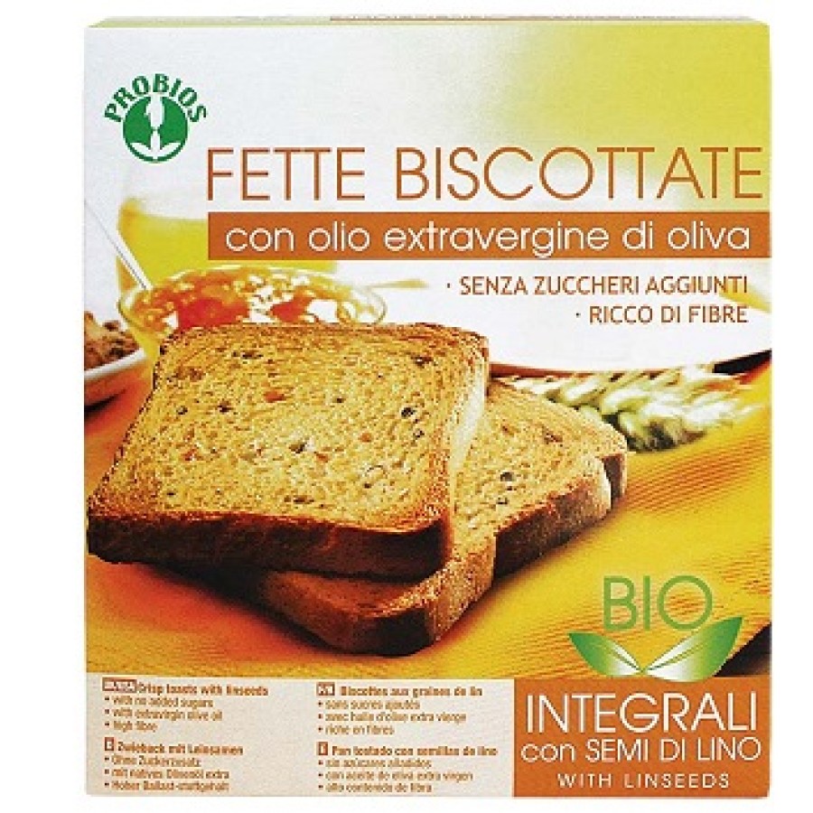 FETTE BISCOTTATE INTEGRALI AI SEMI DI LINO SENZA ZUCCHERO 270 G FETTE BISCOTTATE INTEGRALI AI SEMI DI LINO SENZA ZUCCHERO 270 G