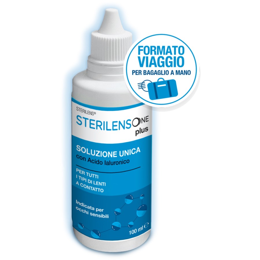 SOLUZIONE UNICA STERILENS ONE PLUS CON ACIDO IALURONICO 100 ML SOLUZIONE UNICA STERILENS ONE PLUS CON ACIDO IALURONICO 100 ML