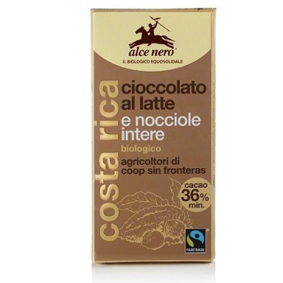 TAVOLETTA CIOCCOLATO LATTE/NOCCIOLE BIO FAIRTRADE 100 G TAVOLETTA CIOCCOLATO LATTE/NOCCIOLE BIO FAIRTRADE 100 G