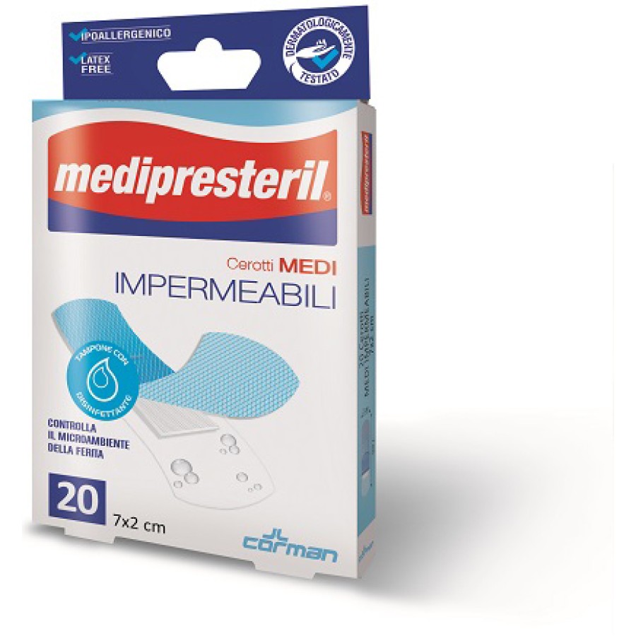 CEROTTI ASSORTITI MEDIPRESTERIL IMPERMEABILI 20 PEZZI