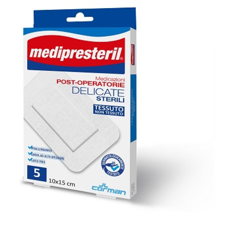 MEDICAZIONE MEDIPRESTERIL POST OPERATORIA DELICATA 10X15 5 PEZZI