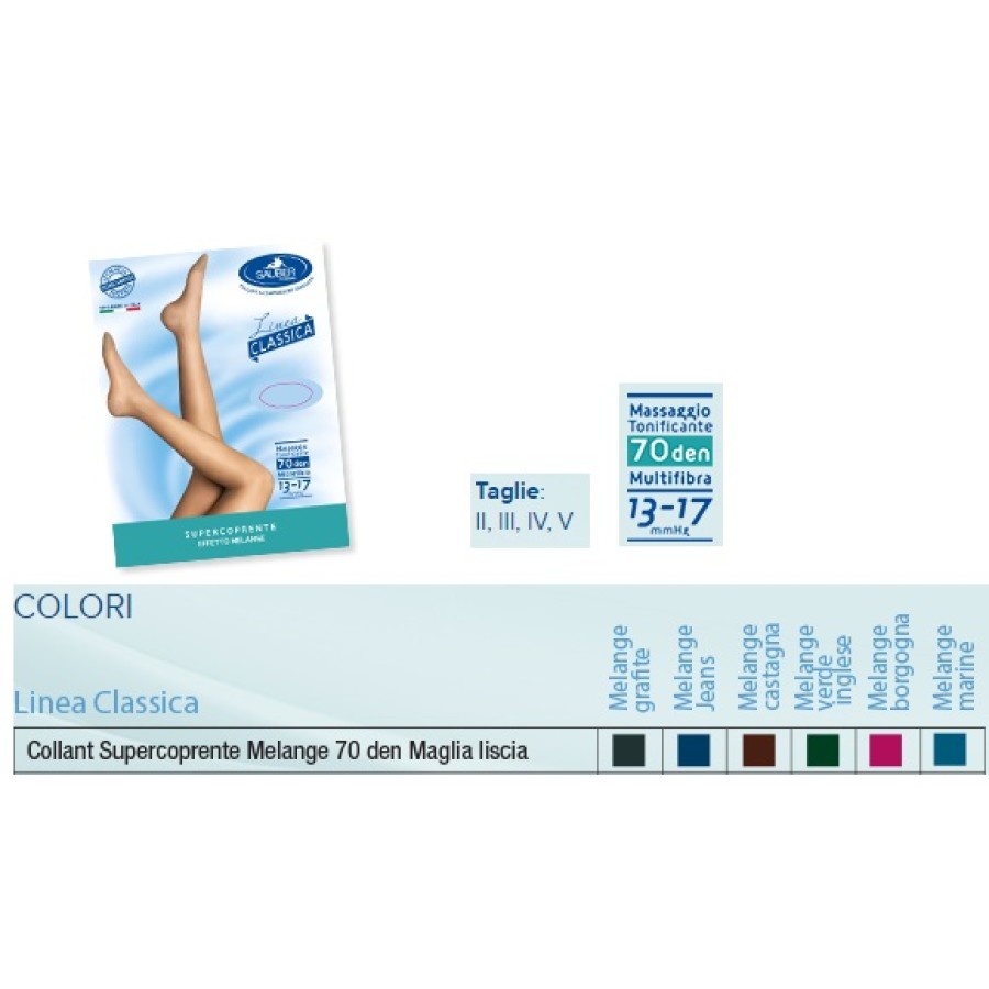 SAUBER COLLANT 70 DENARI SUPER COPRENTE MAGLIA LISCIA MELANGE JEANS 3 LINEA CLASSICA SAUBER COLLANT 70 DENARI SUPER COPRENTE MAGLIA LISCIA MELANGE JEANS 3 LINEA CLASSICA