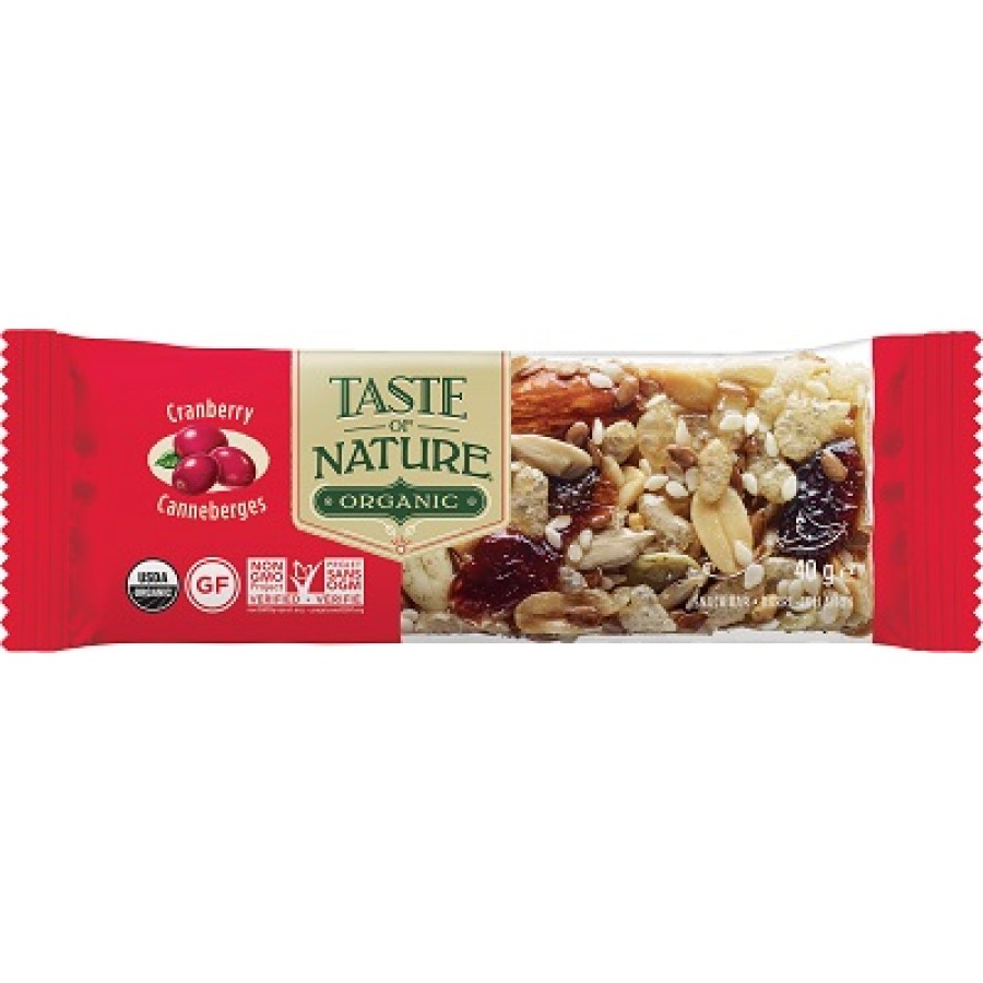 TASTE OF NATURE BARRETTA AI CRANBERRIES BIO VEGAN 40 G