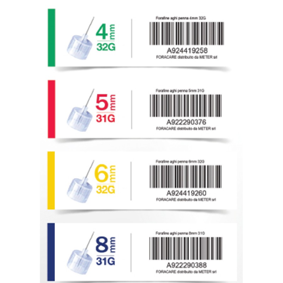 AGO PER PENNA DA INSULINA FORA FINE 32 GAUGE 6 MM 100 PEZZI