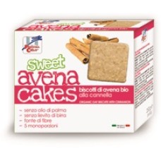 FSC SWEET AVENA CAKES BISCOTTI DI AVENA ALLA CANNELLA BIO SENZA LIEVITO DI BIRRA SENZA LATTE CON OLIO DI GIRASOLE SENZ AOLIO DI PALMA 250 G