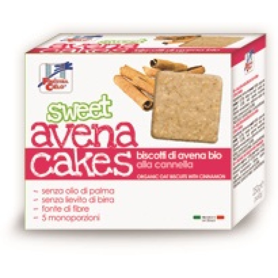 FSC SWEET AVENA CAKES BISCOTTI DI AVENA ALLA CANNELLA BIO SENZA LIEVITO DI BIRRA SENZA LATTE CON OLIO DI GIRASOLE SENZ AOLIO DI PALMA 250 G