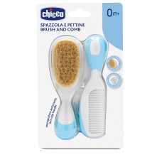 CHICCO SPAZZOLA + PETTINE AZZURRO