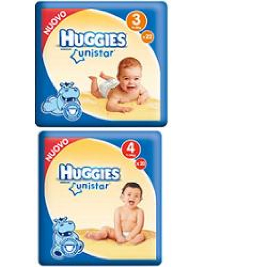 PANNOLINO HUGGIES UNISTAR MIDI 3 4/9 KG 20 PEZZI