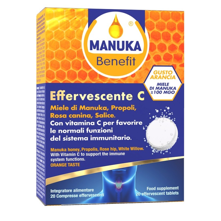 MANUKA BENEFIT EFFERVESCENTE C 20 COMPRESSE