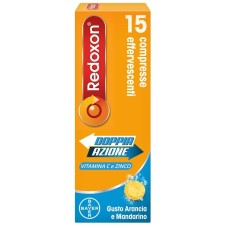 REDOXON DOPPIA AZIONE 15 COMPRESSE EFFERVESCENTI VITAMINA C ZINCO ARANCIA E MANDARINO 45,78 G