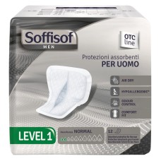 PANNOLONE PER INCONTINENZA SAGOMATO SOFFISOF MEN LEVEL 1 12 PEZZI