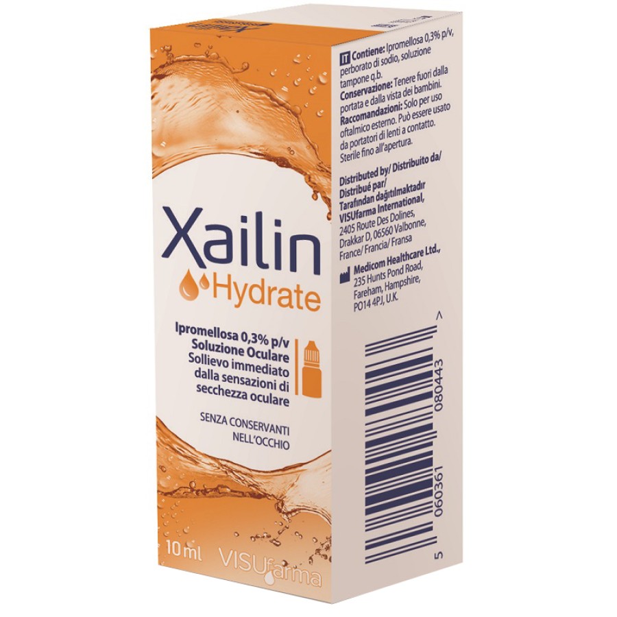 XAILIN HYDRATE GOCCE OCULARI IPROMELLOSA 0,3% FLACONE MULTIDOSE 10 ML XAILIN HYDRATE GOCCE OCULARI IPROMELLOSA 0,3% FLACONE MULTIDOSE 10 ML