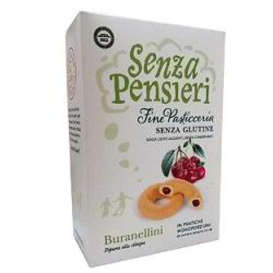 SENZA PENSIERI BURANELLINI RIPIENI ALLA CILIEGIA 150 G  PORZIONI MONODOSE