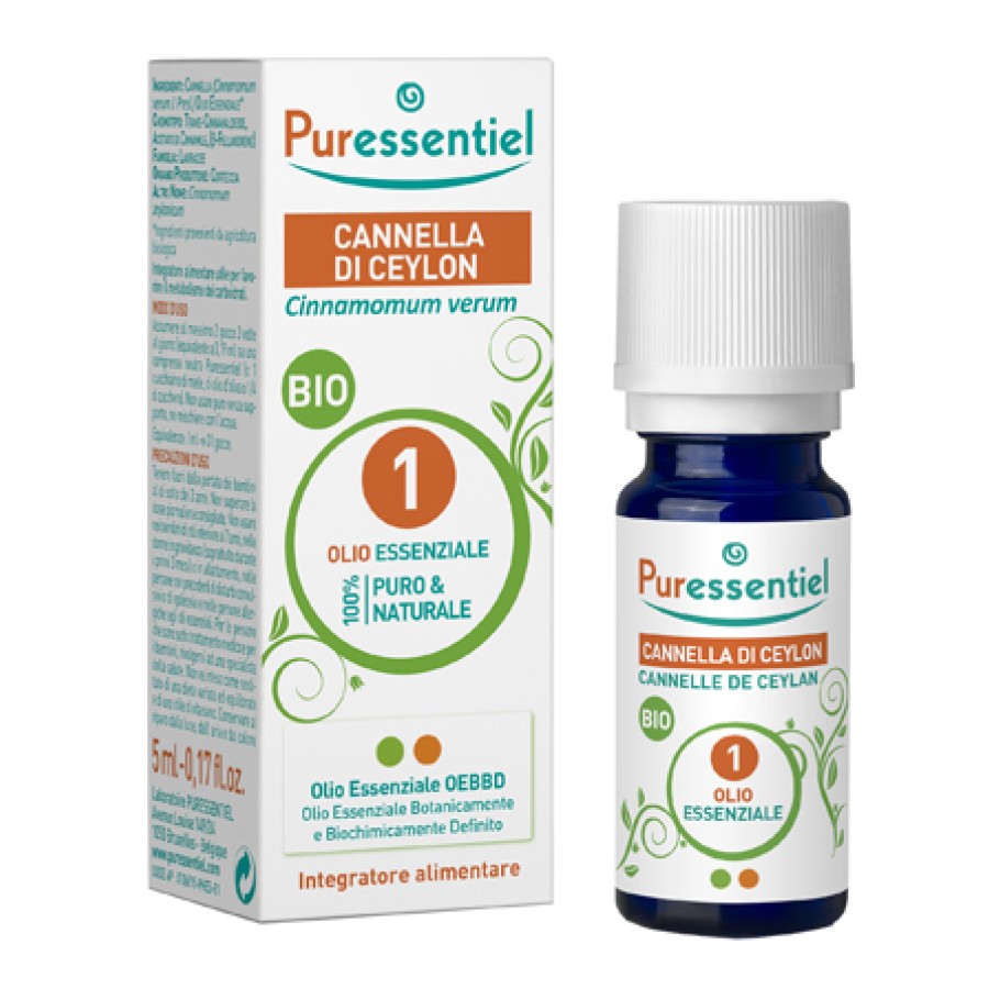 PURESSENTIEL CANNELLA CEYLON OLIO ESSENZIALE BIO 5 ML PURESSENTIEL CANNELLA CEYLON OLIO ESSENZIALE BIO 5 ML