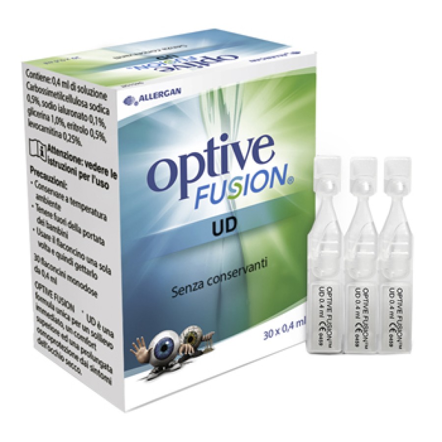OPTIVE FUSION UD SOLUZIONE OFTALMICA STERILE 30 FLACONCINI MONODOSE 0,4 ML OPTIVE FUSION UD SOLUZIONE OFTALMICA STERILE 30 FLACONCINI MONODOSE 0,4 ML