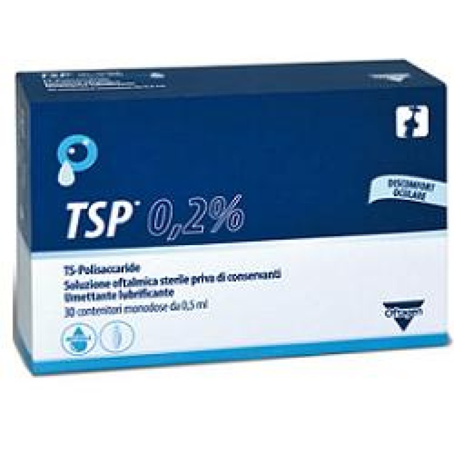 TSP 0,2% SOLUZIONE OFTALMICA UMETTANTE LUBRIFICANTE 30 FLACONCINI MONODOSE 0,5 ML TSP 0,2% SOLUZIONE OFTALMICA UMETTANTE LUBRIFICANTE 30 FLACONCINI MONODOSE 0,5 ML