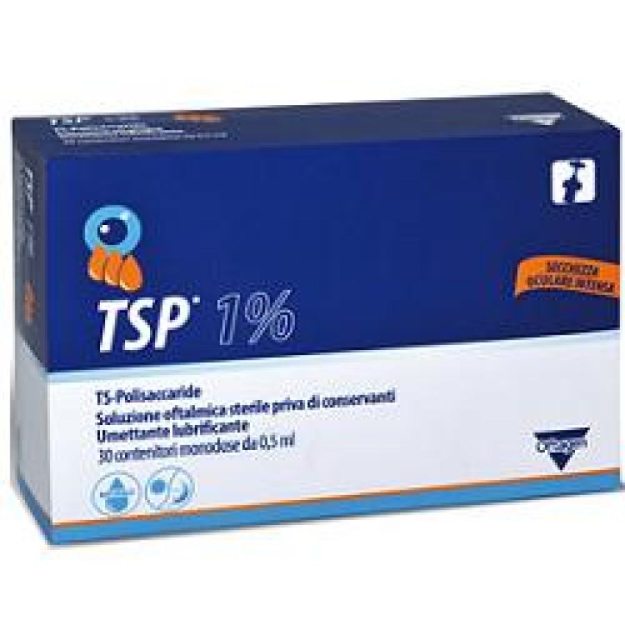 TSP 1% SOLUZIONE OFTALMICA UMETTANTE LUBRIFICANTE 30 FLACONCINI MONODOSE 0,5 ML TSP 1% SOLUZIONE OFTALMICA UMETTANTE LUBRIFICANTE 30 FLACONCINI MONODOSE 0,5 ML
