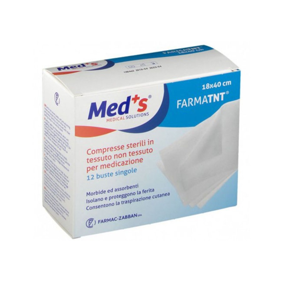 GARZA COMPRESSA MEDS TESSUTO NON TESSUTO 18X40CM 12 PEZZI SSR