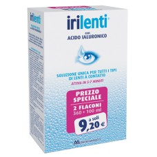 SOLUZIONE UNICA PER LENTI A CONTATTO IRILENTI CON ACIDO IALURONICO 2 FLACONI DA 360 ML + 100 ML