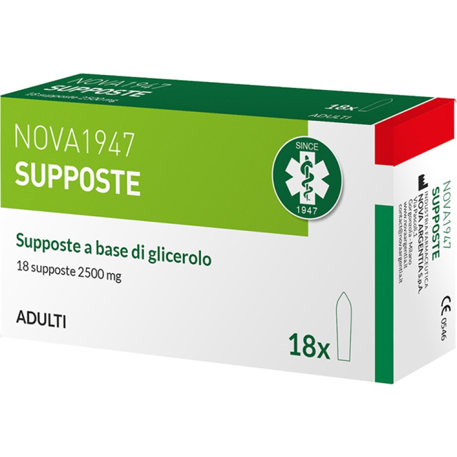 NOVA1947 GLICEROLO 2500MG SUPPOSTE ADULTI 18 PEZZI